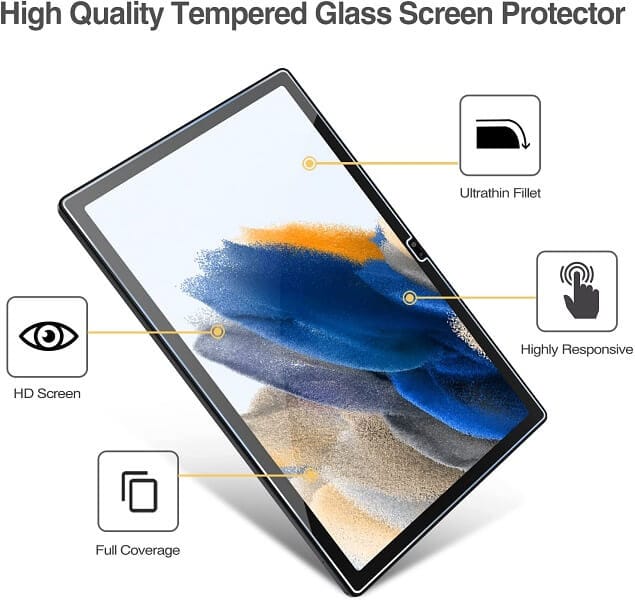 (1 Pack) Samsung Galaxy Tab A8 10.5 inch (2021) SM-X200 X205 Tempered Glass LCD Screen Protector Film Guard (1 Pack) Samsung Galaxy Tab A8 10.5 inch (2021) SM-X200 X205 Tempered Glass LCD Screen Protector Film Guard